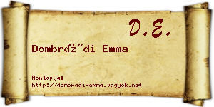 Dombrádi Emma névjegykártya