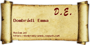 Dombrádi Emma névjegykártya