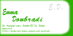 emma dombradi business card